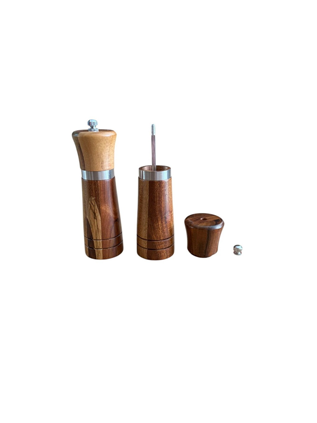 Kahverengi Ahşap Gövdeli Baharat Öğütücüsü 16 cm - 2 Adet - 392-2