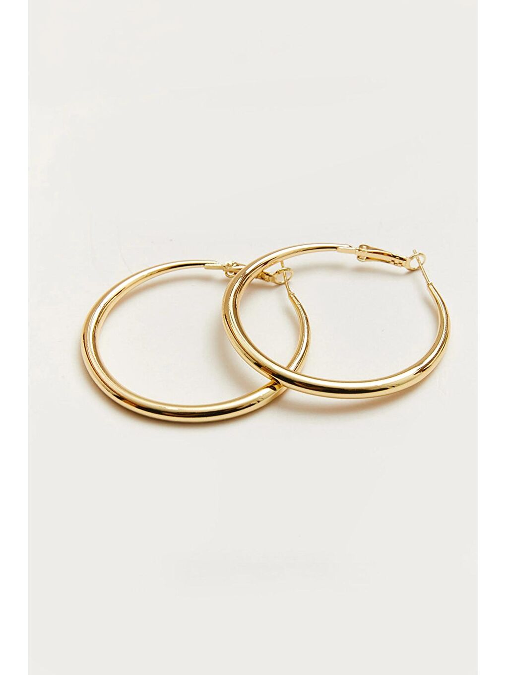 Sarı Kadın Aksesuar Çelik Şık Halka Küpe-2