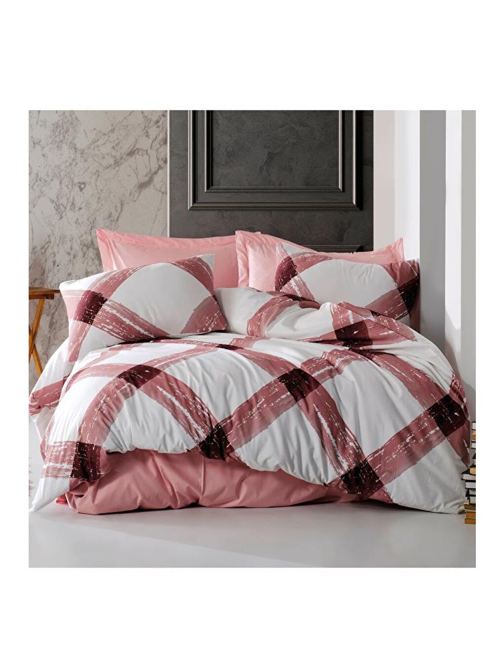 Andri Çift Kişilik Nevresim Takımı Pembe-1