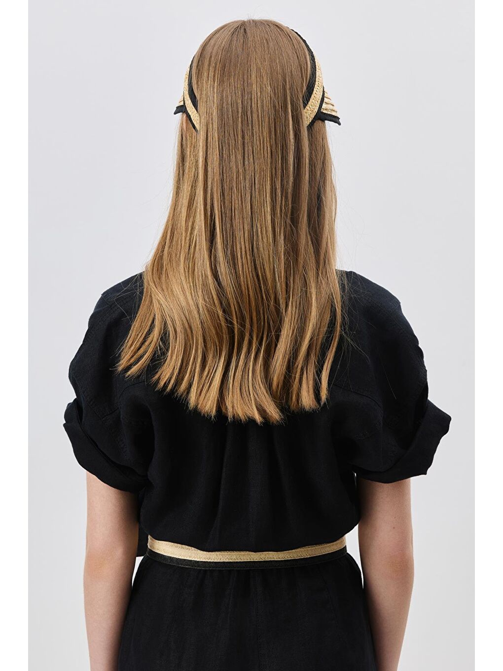 Hasır Vizör Şapka Y8218 Siyah-2