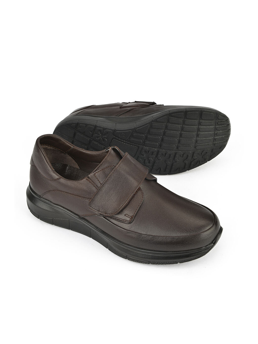 Kahverengi Erkek Hakiki Deri Konfor Ayakkabı 153123Z19003 Kahve-3