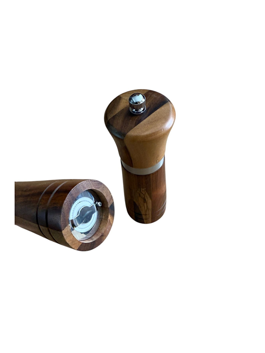 Kahverengi Ahşap Gövdeli Baharat Öğütücüsü 16 cm - 2 Adet - 392-4