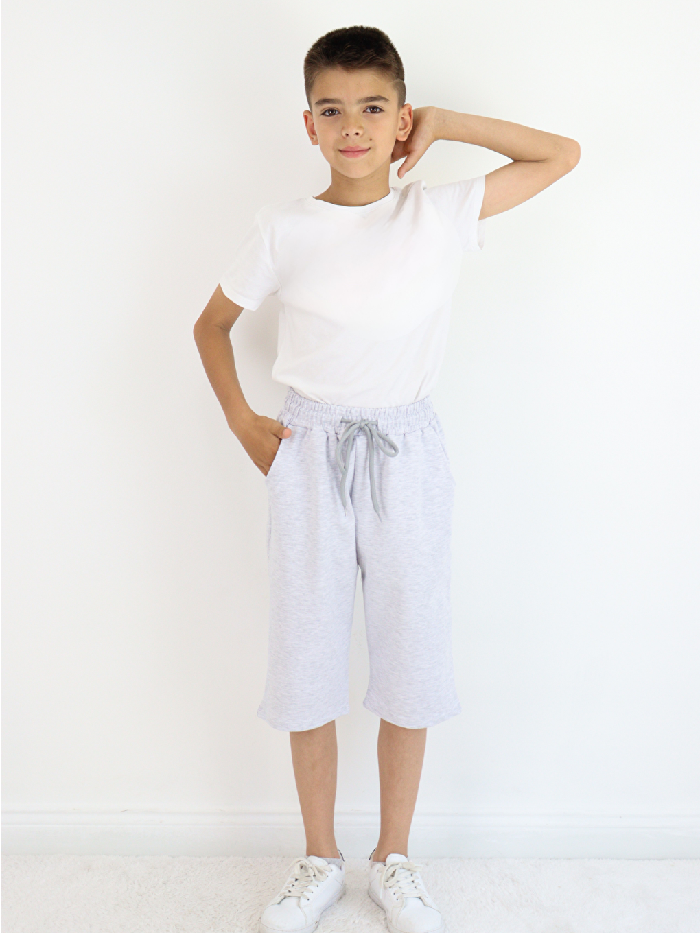 Siyah Erkek Çocuk Diz Altı Kapri&Bermuda 2' li Paket-1