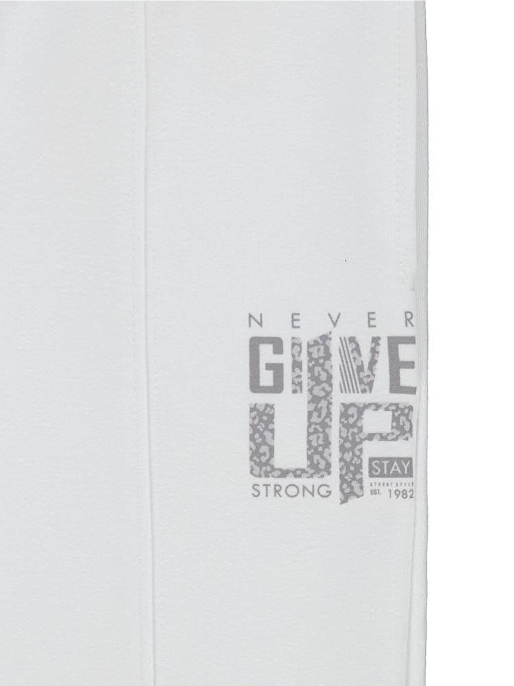 Beyaz Girls Leopar Baskılı 6-9 Yaş Eşofman Altı-1