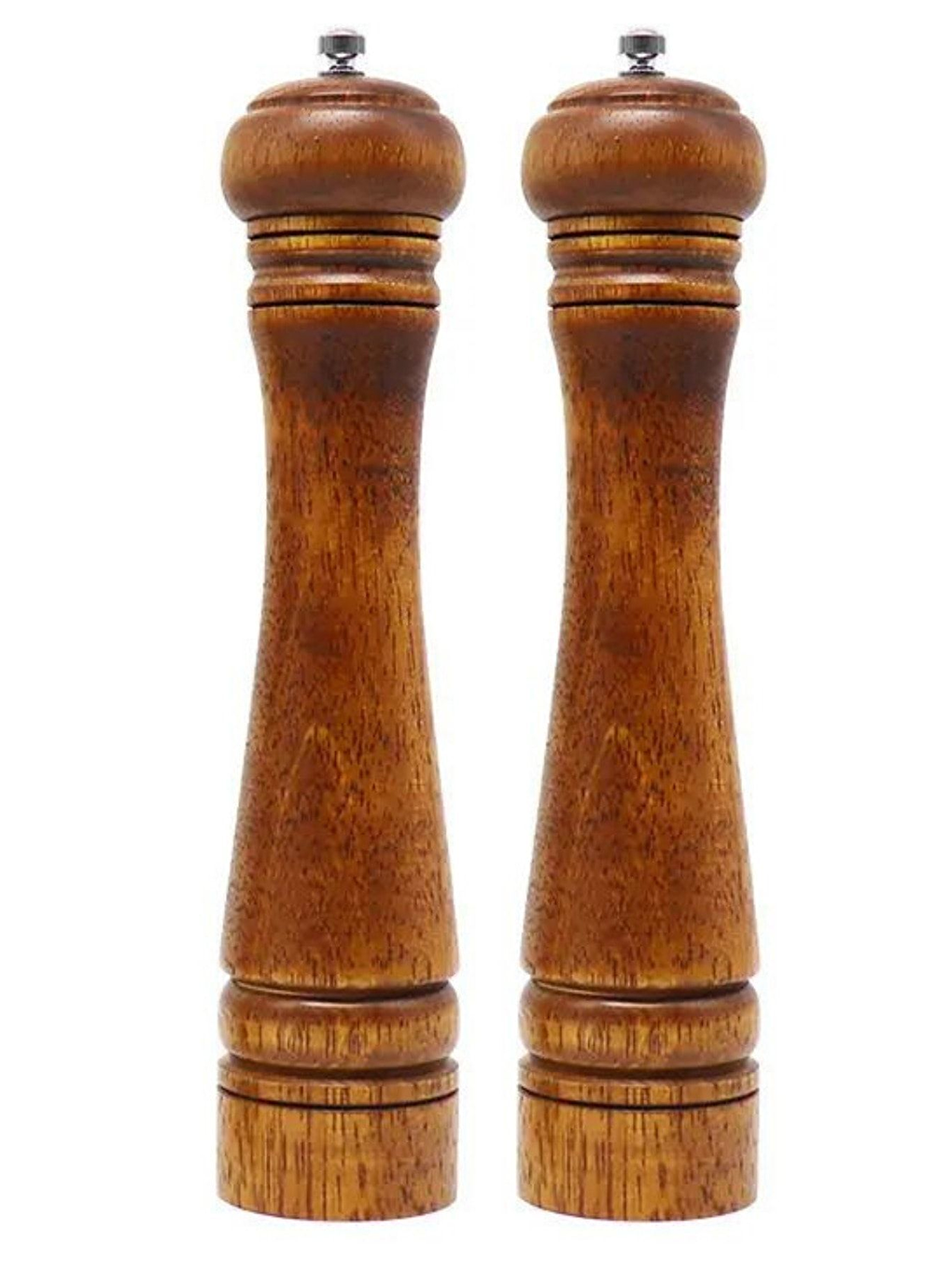 Kahverengi Bambu Gövdeli Komple Ahşap Baharat Öğütücüsü Büyük Boy 27 cm 2 Adet-4