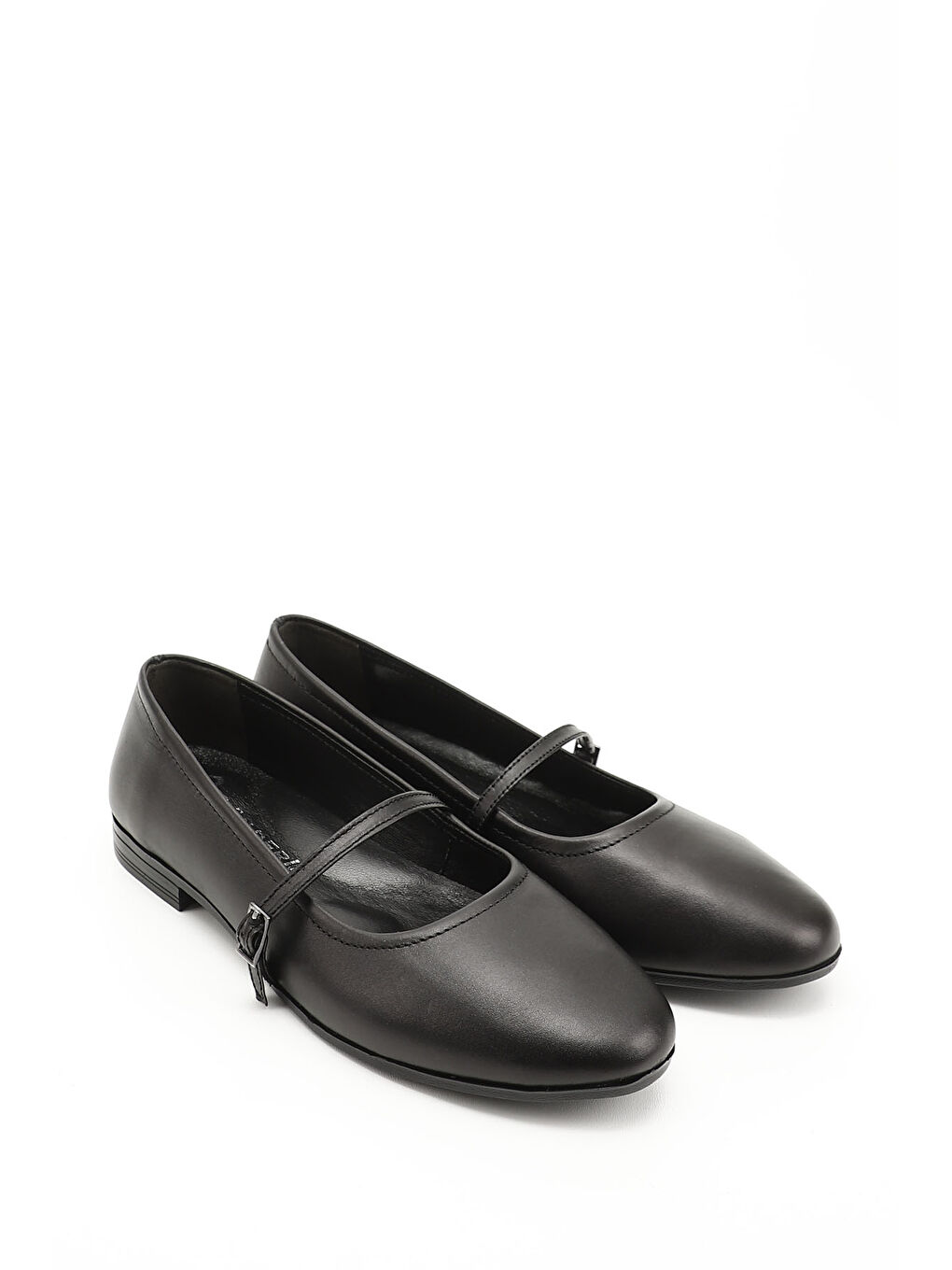 Mor Kadın ZÜMRÜT-SİYAH Hakiki Deri Babet-1