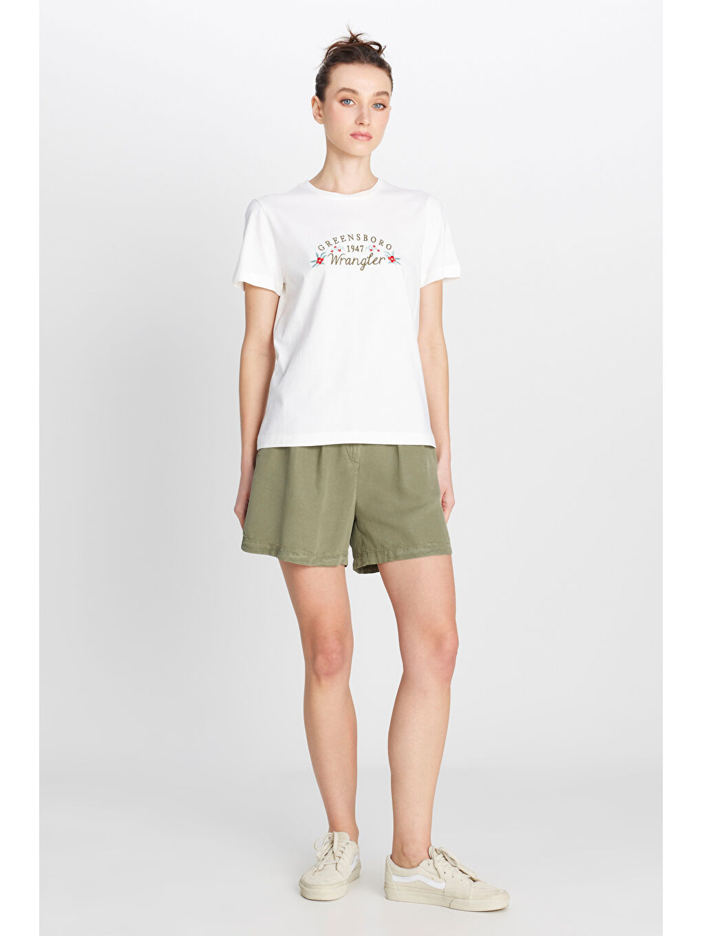 Regular Fit Normal Kesim Bisiklet Yaka %100 Pamuk Kırık Beyaz Tişört-2