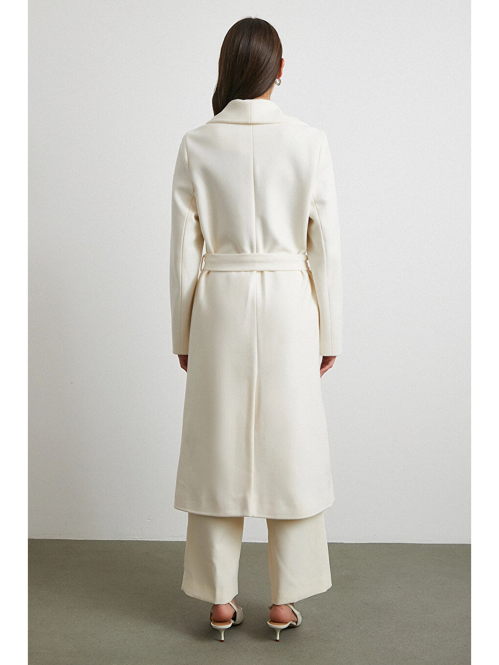 Kuşaklı Kaşe Kaban Ekru-5