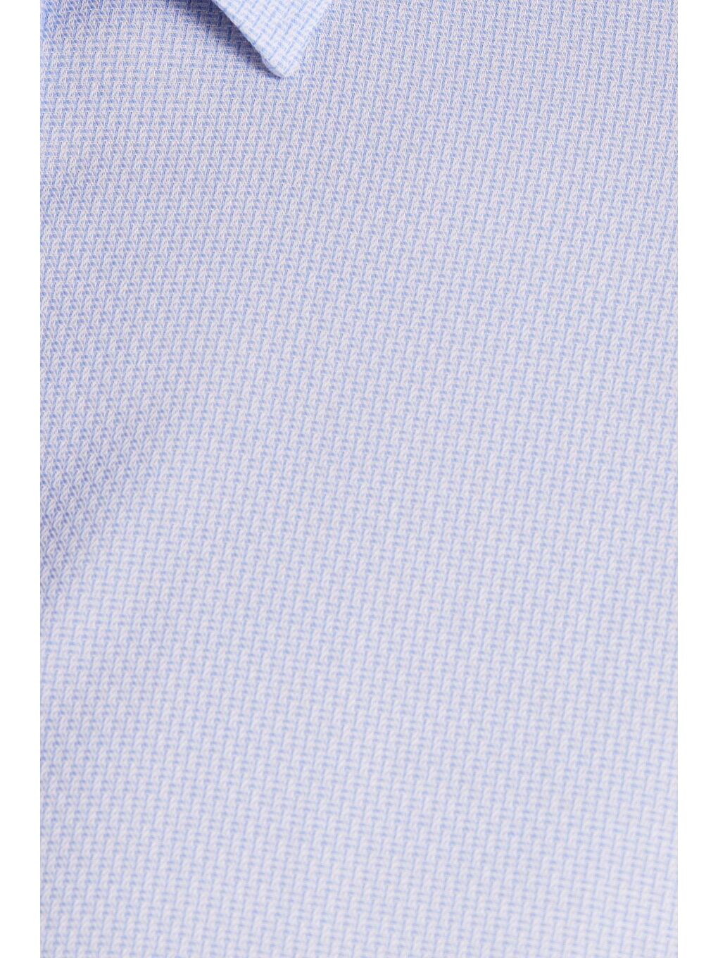 Regular Fit Mavi Non-Iron %100 Pamuk Doğa Dostu Ekoteks Belgeli Ütü Gerektirmez Gömlek-5