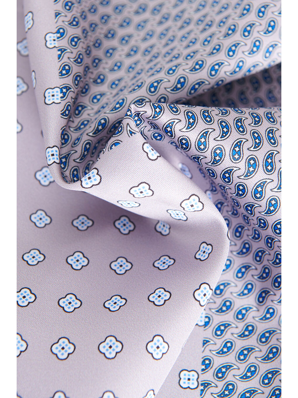 Erkek Lacivert-Vizon Desenli Mendil-1