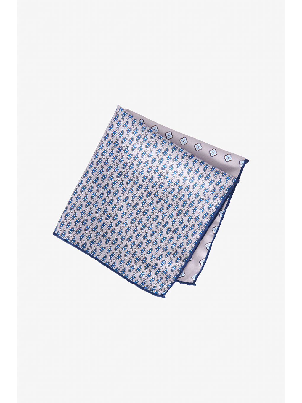 Erkek Lacivert-Vizon Desenli Mendil-2