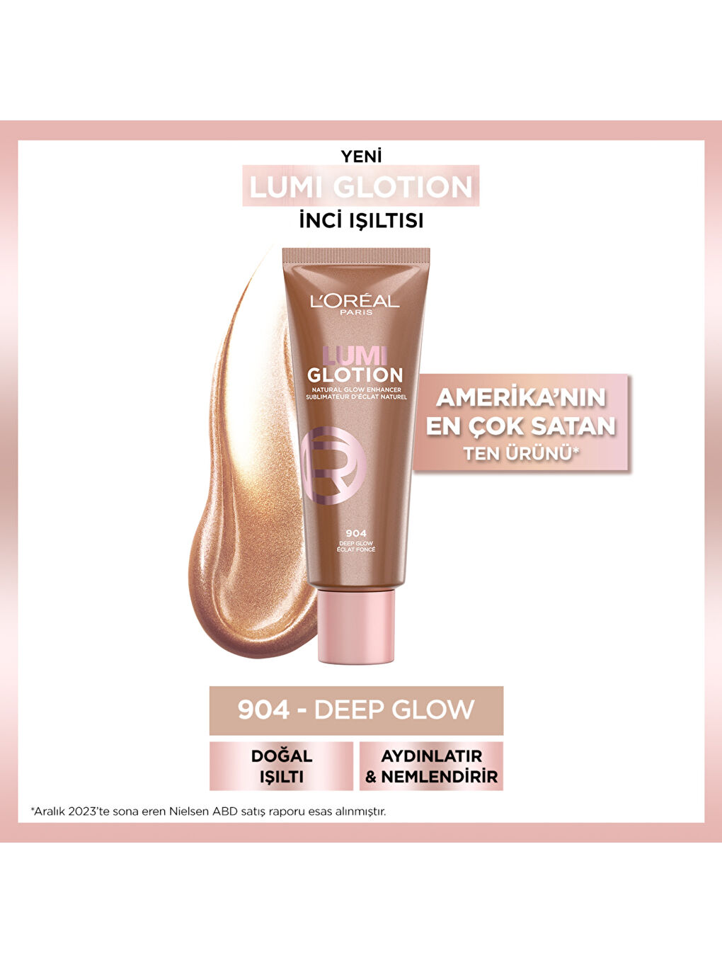 L'Oreal Paris Glotion All-In-One Doğal Işıltı 904 - Deep Glow