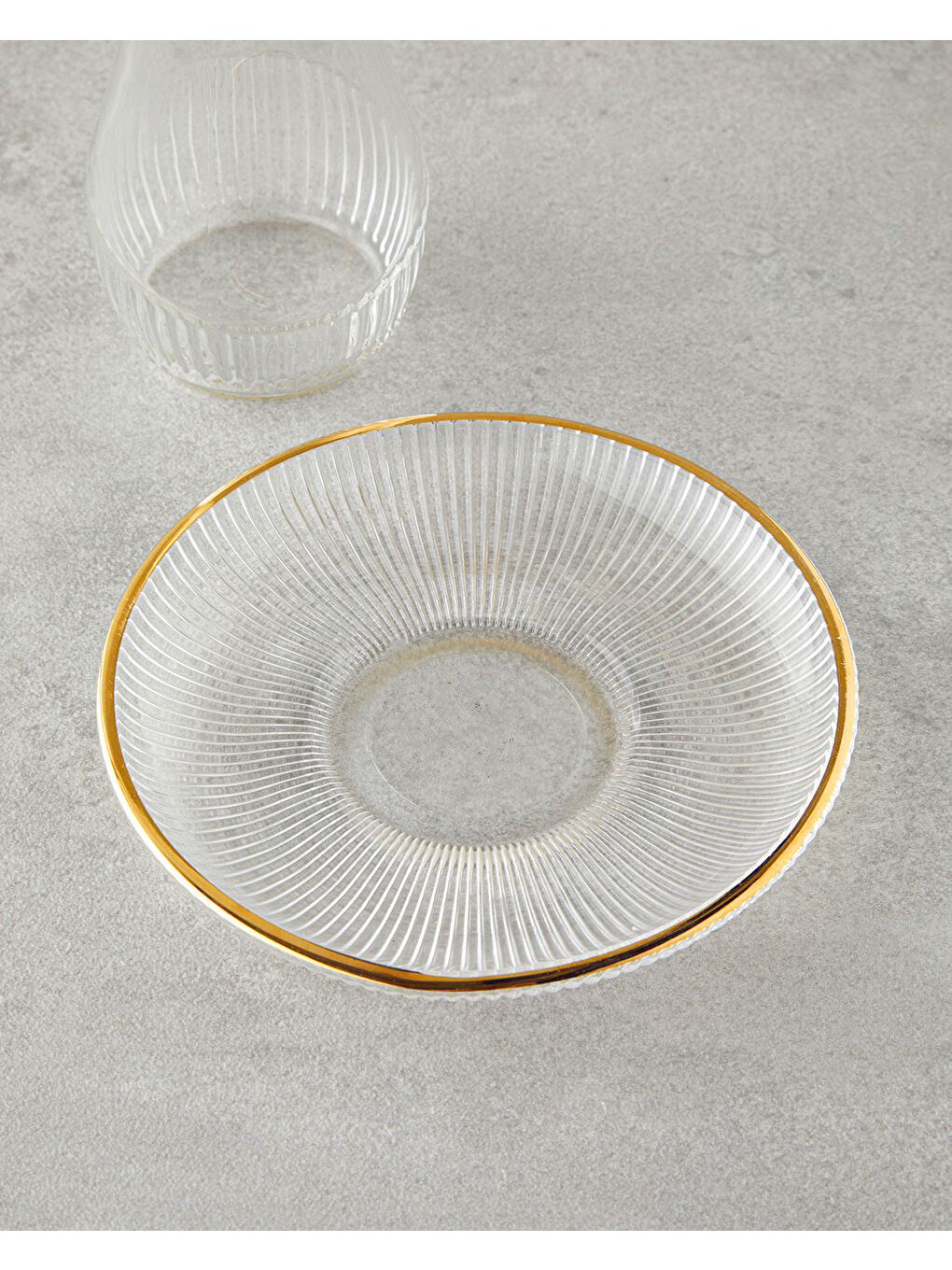 Sarı Janice Cam 12 Parça 6 Kişilik Çay Seti 135 ml Gold-2