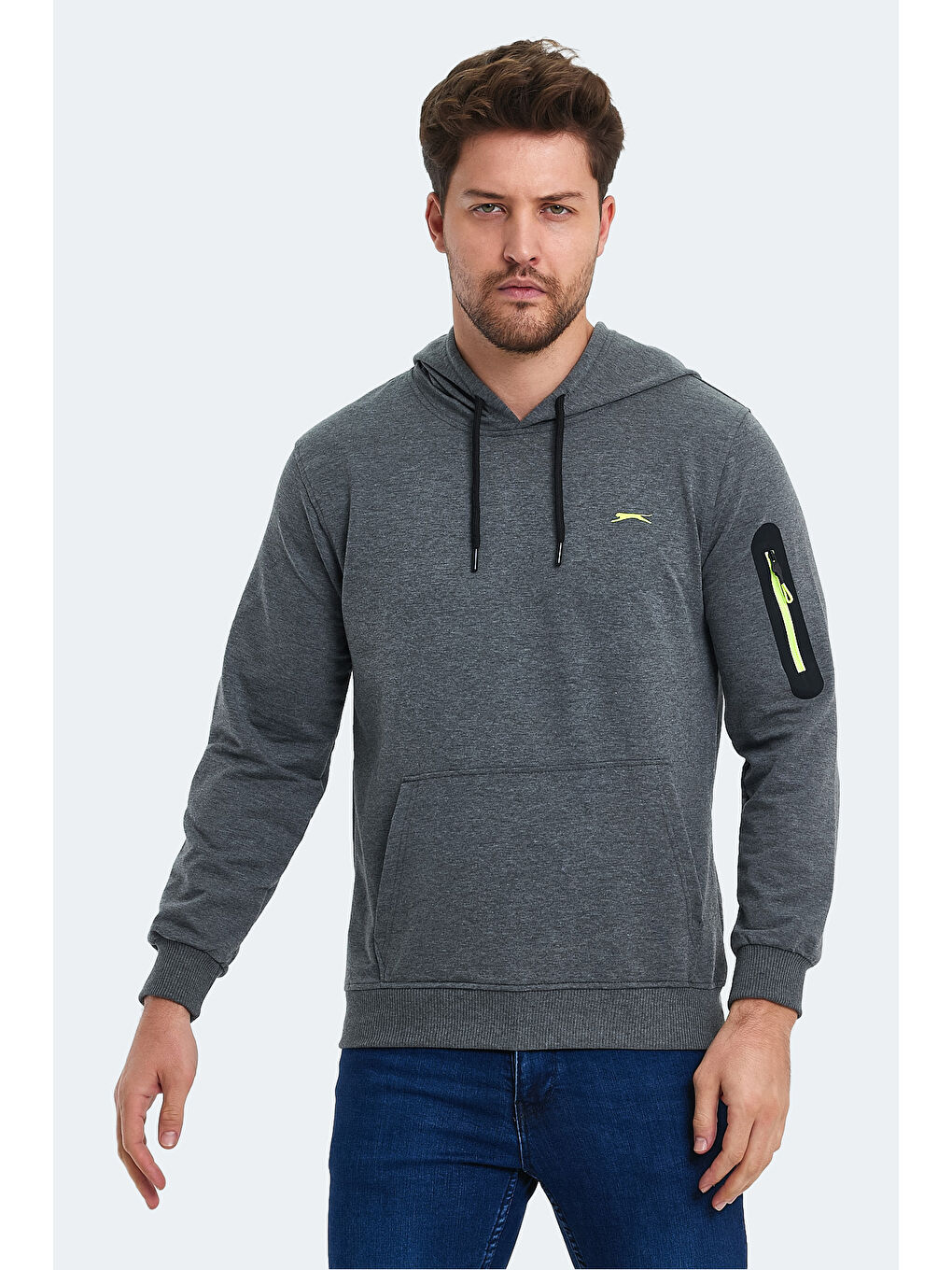 SLAZENGER OZZY Erkek Sweatshirt Koyu Gri