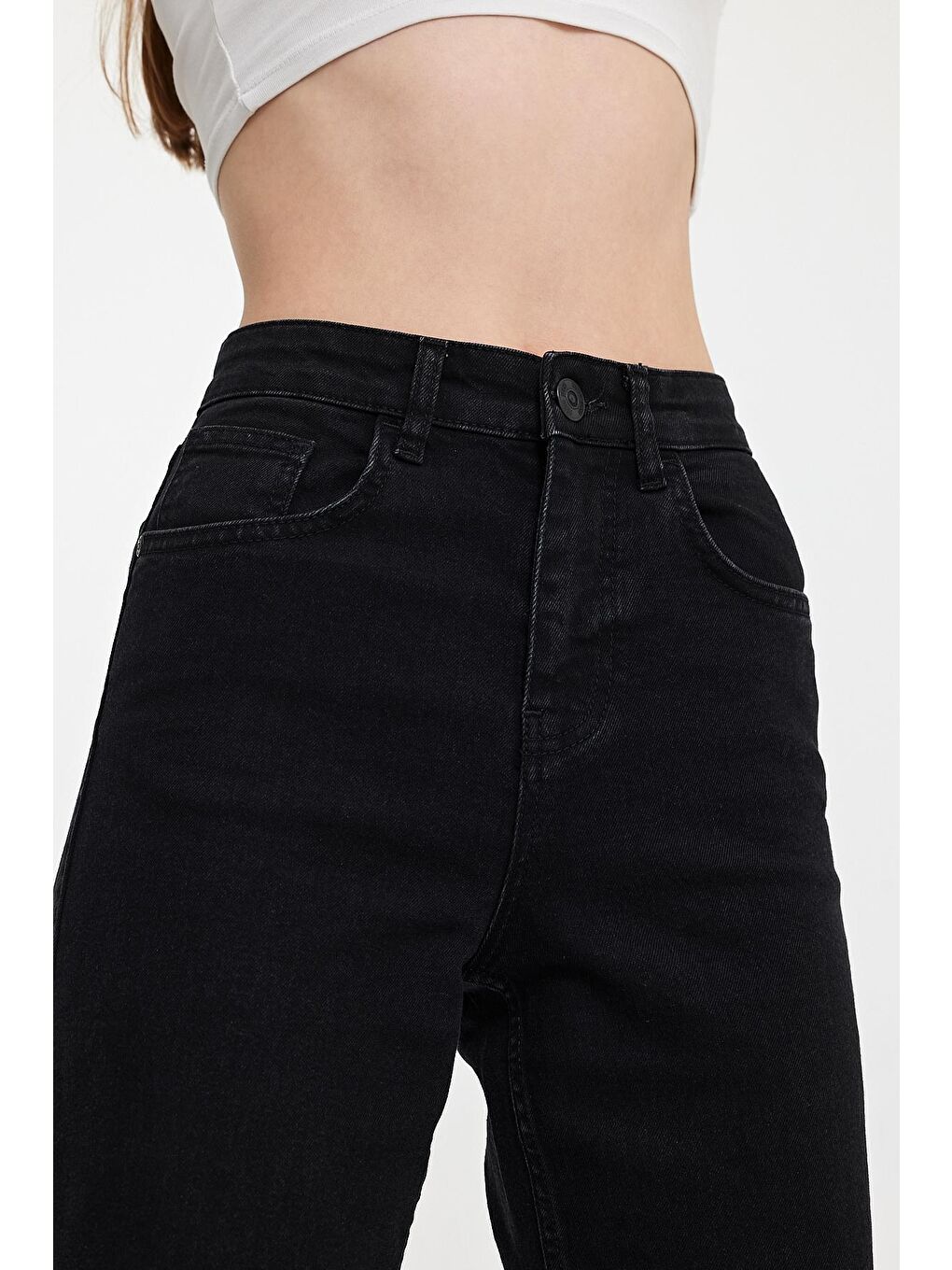 Siyah Calıfornia 011 Baggy Fıt Kadın Jeans-4