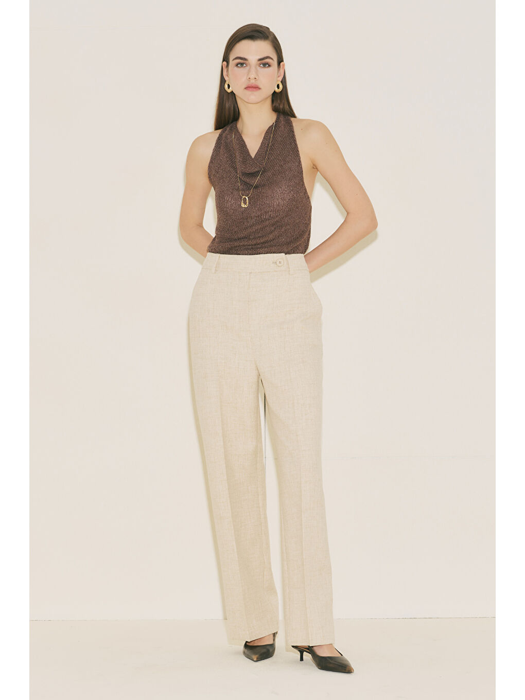 Straıght Klasik Pantolon Bej