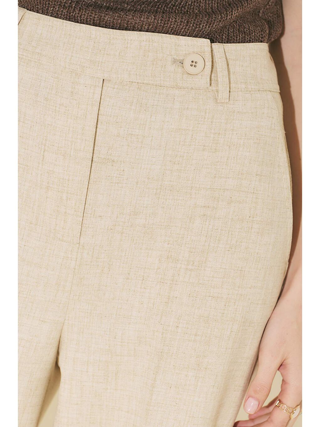 Straıght Klasik Pantolon Bej-1