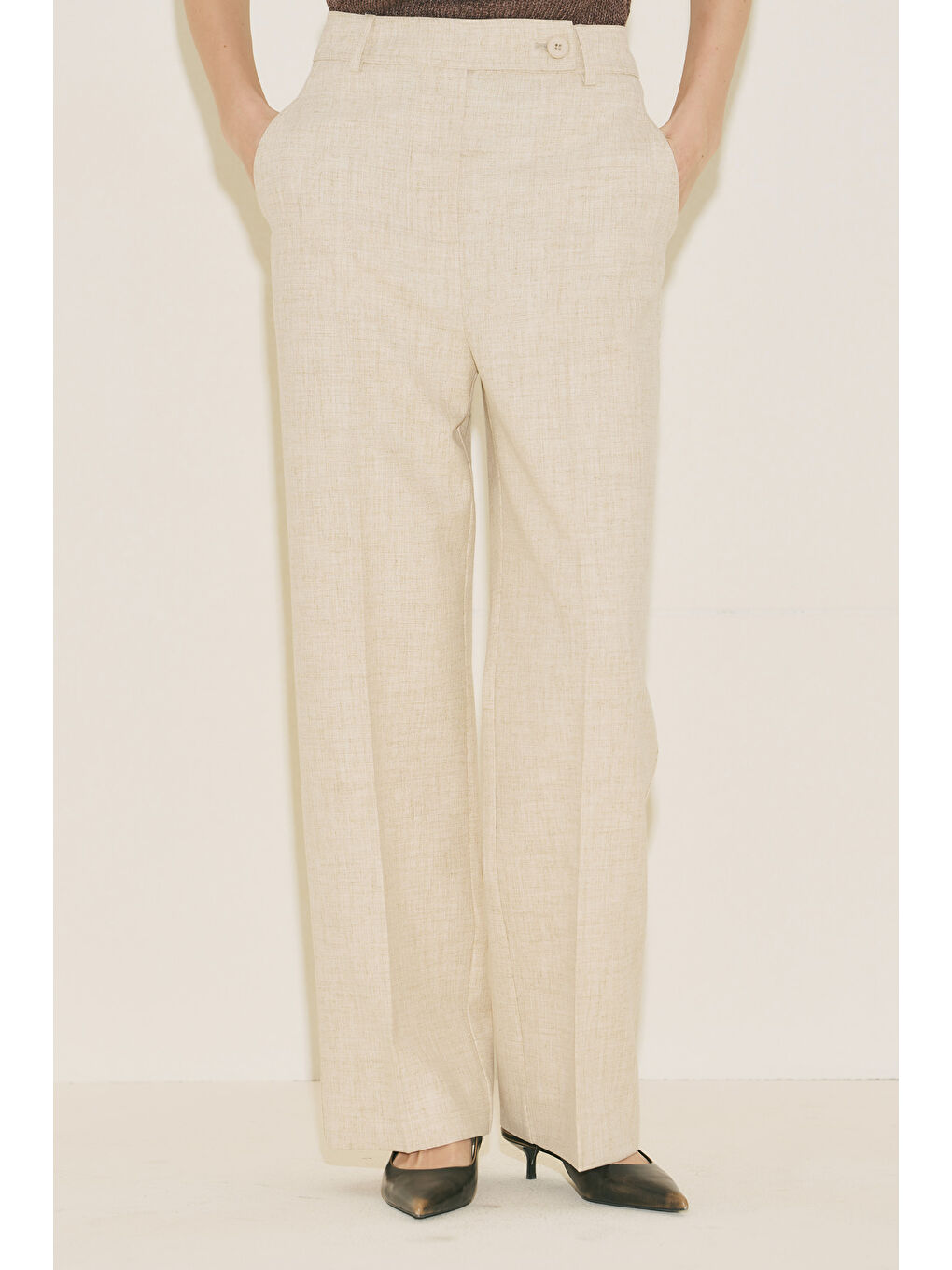 Straıght Klasik Pantolon Bej-5