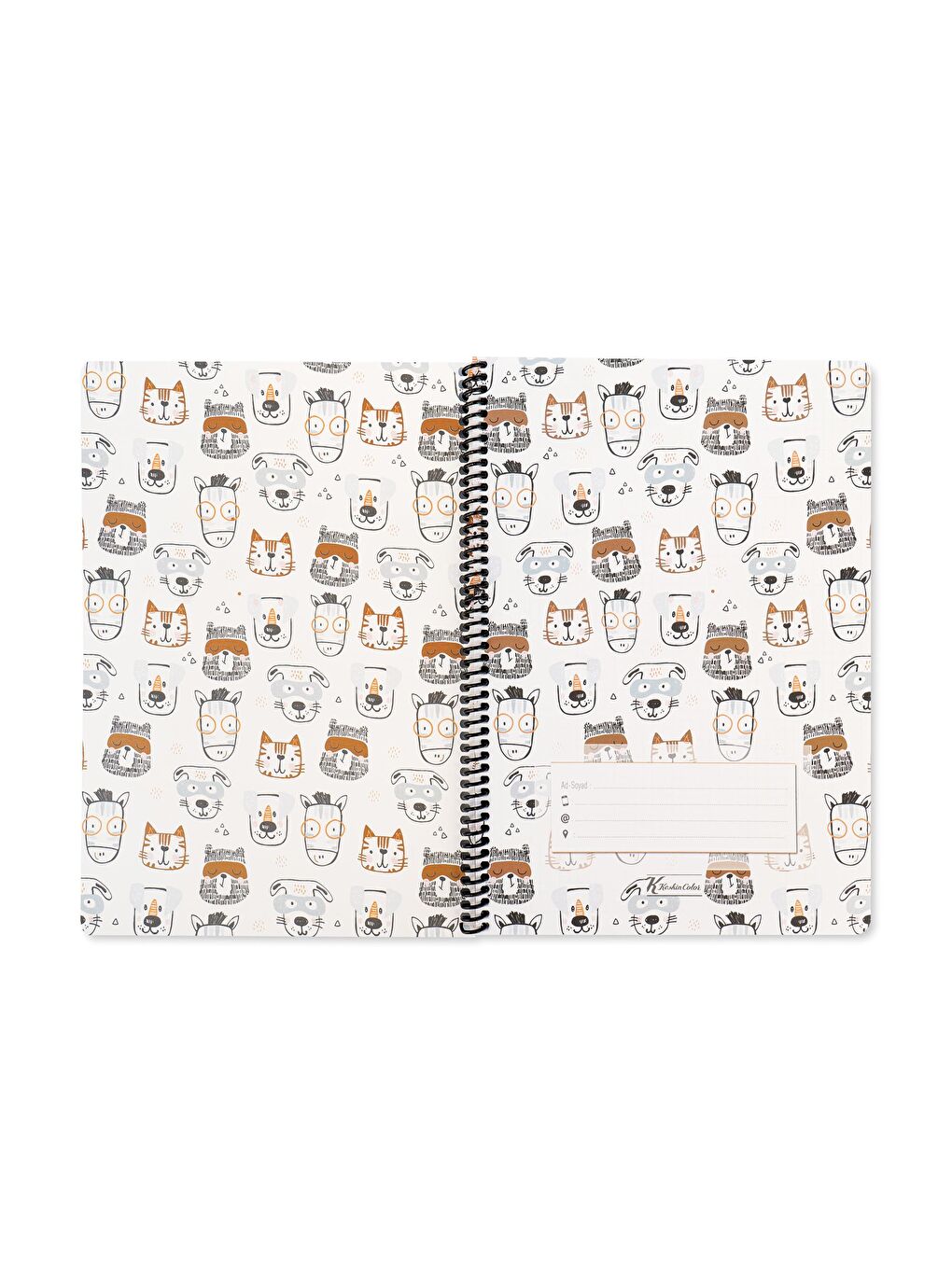 Keskin Color Krem Kareli Defter Animal Friends - Kedi&Köpek - 1