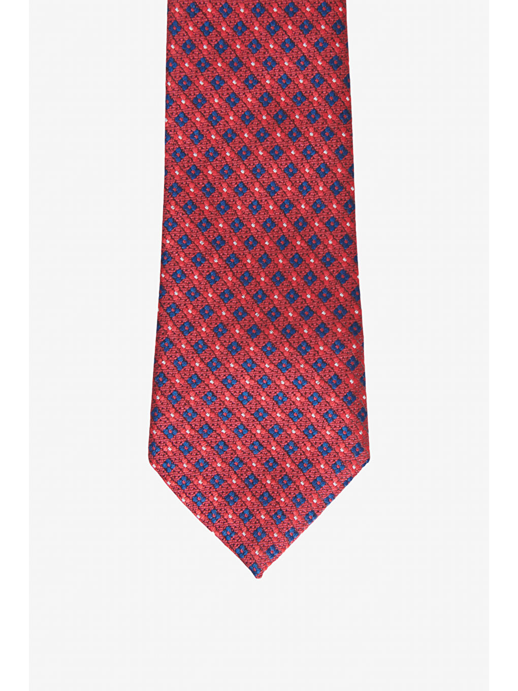 Erkek Bordo-Lacivert Desenli Kravat-1