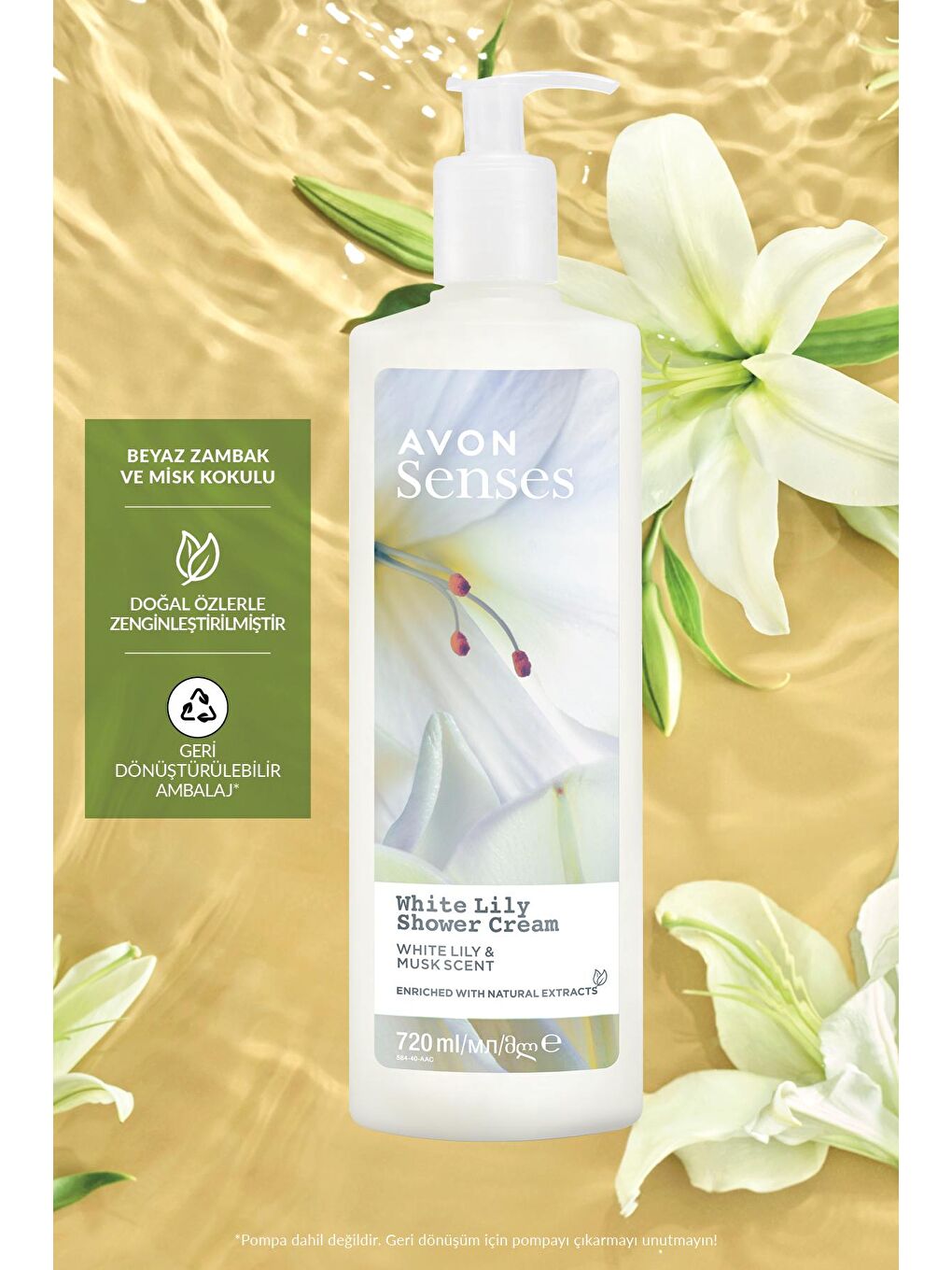 AVON Senses White Lily Beyaz Zambak Kokulu Duş Jeli 720 Ml. - 2