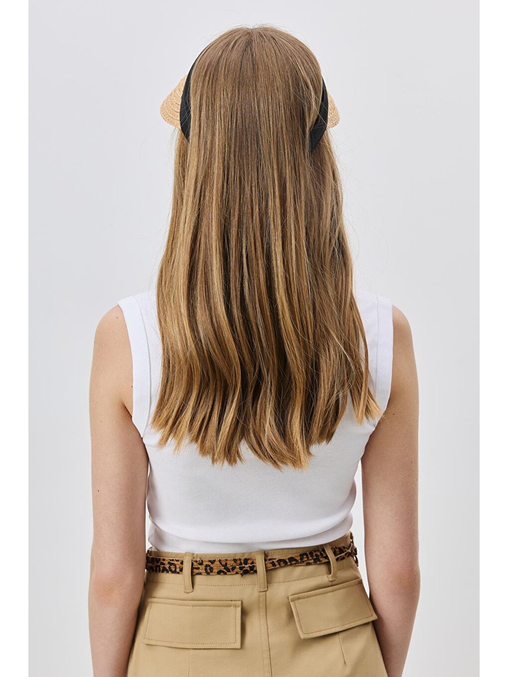 Kahverengi Hasır Vizör Şapka Y8218 Camel-2