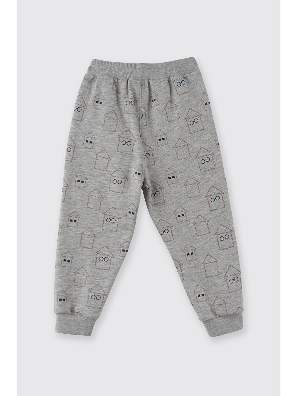 Erkek Bebek Beli Lastikli Gri-Melanj Eşofman Altı-2