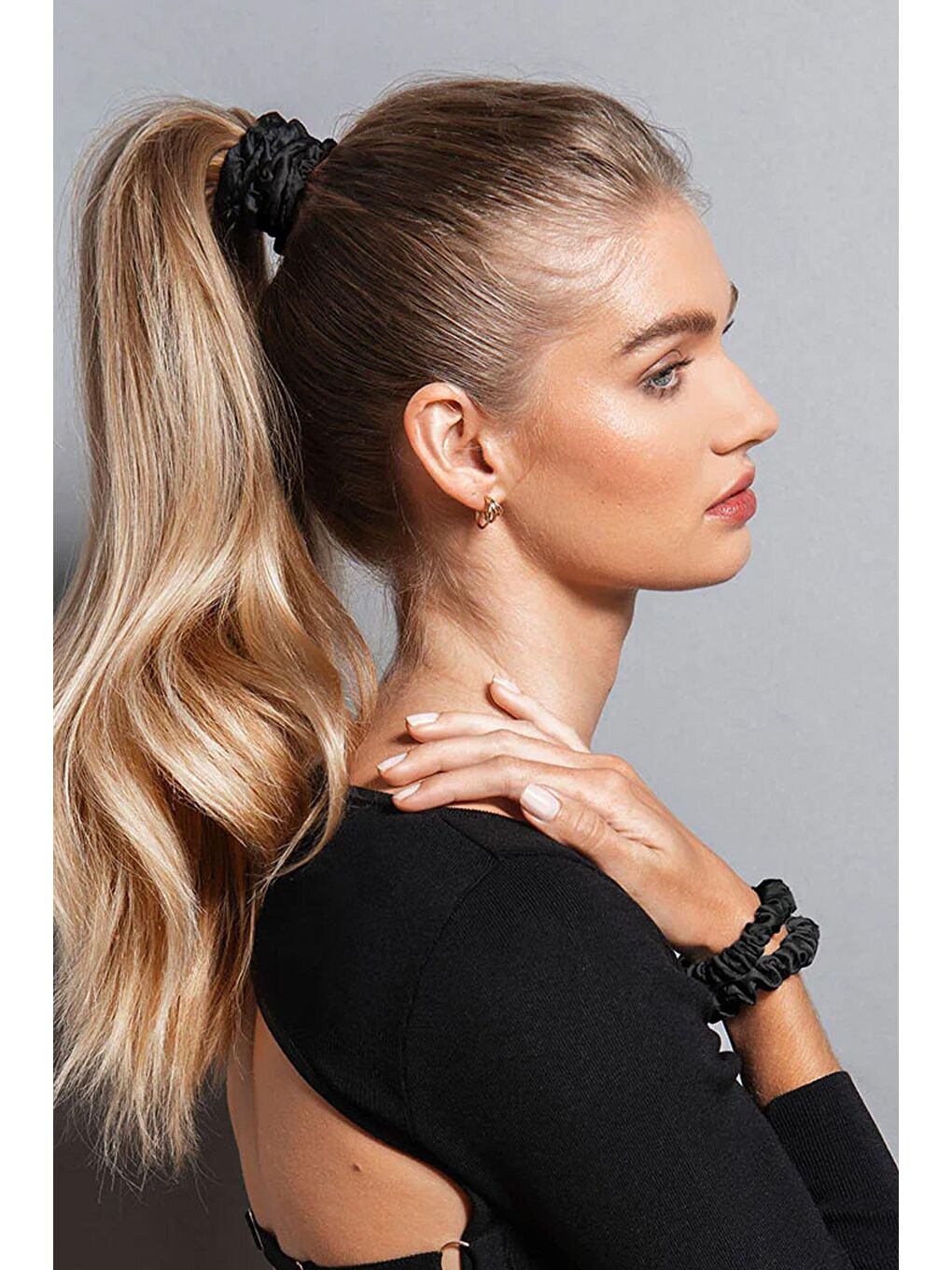 Karışık Saten Slim 4'lü Simit Saç Tokası-4