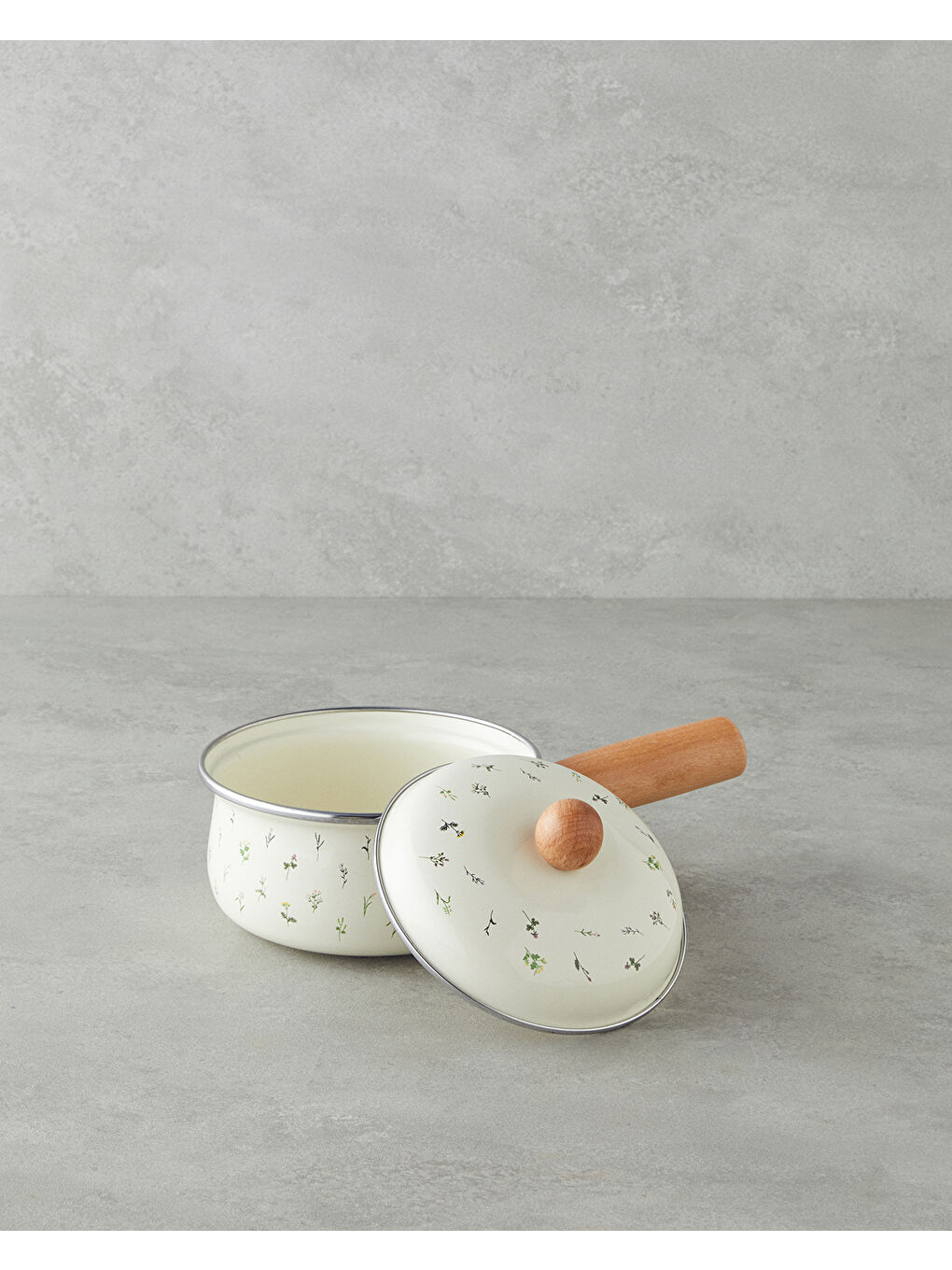 Ekru Florina Emaye Sos Tenceresı 1,1 L Krem-1