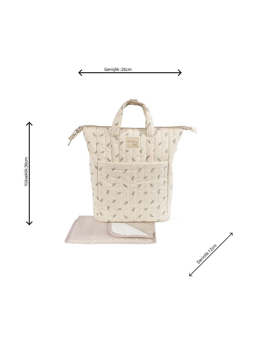 Mimosa Bebek Bakım Sırt Çantası Green-1