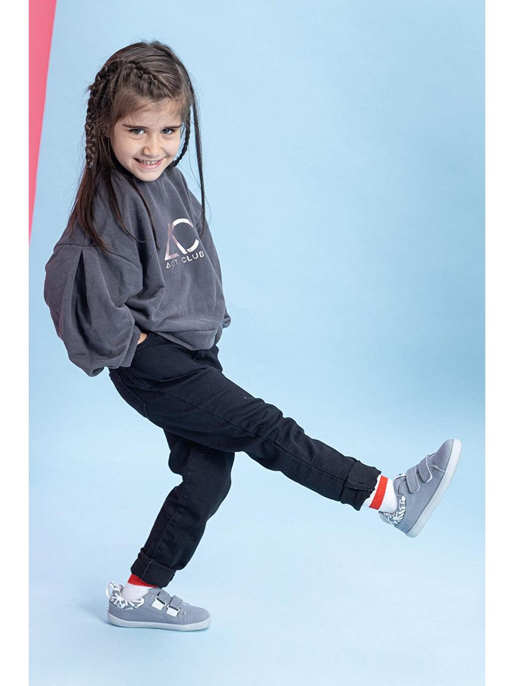 Smart Walker Canvas Play Eco Gri Barefoot Çocuk Ayakkabı-3