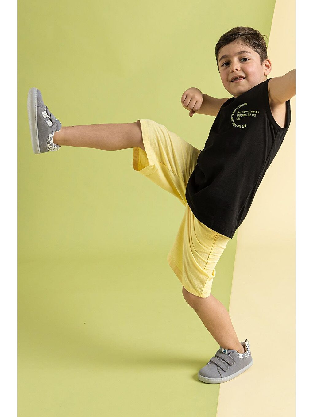 Smart Walker Canvas Play Eco Gri Barefoot Çocuk Ayakkabı-4