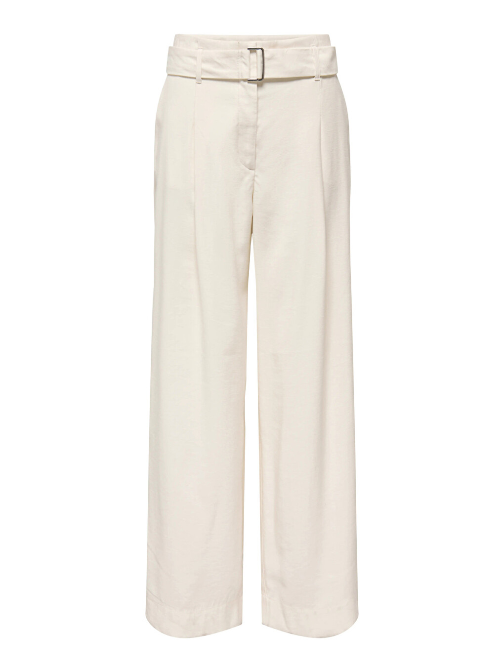 Bej Onltila Loose Fit Yüksel Bel Geniş Paça Kemer Detaylı Pantolon 15367390-5