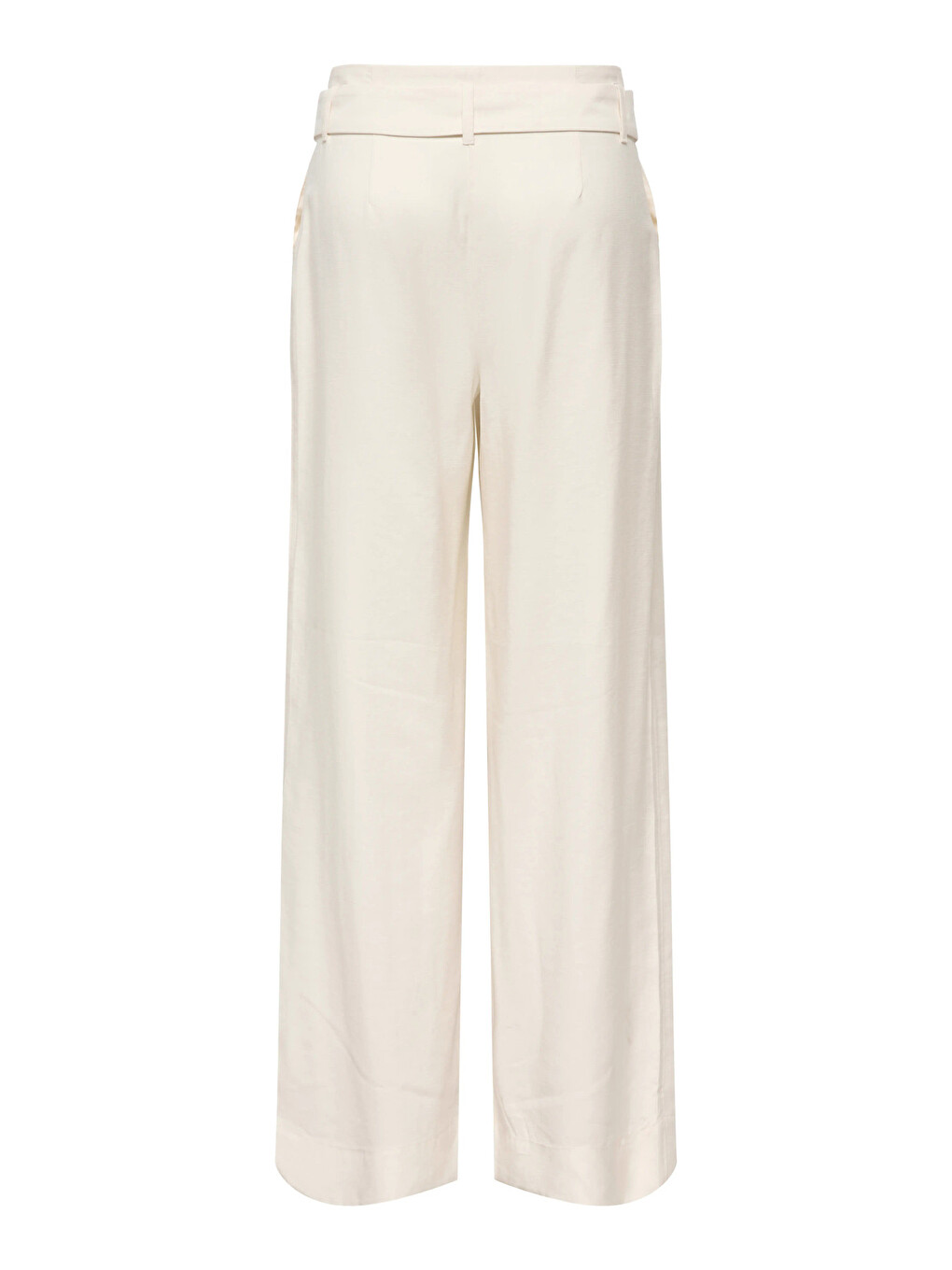 Bej Onltila Loose Fit Yüksel Bel Geniş Paça Kemer Detaylı Pantolon 15367390-6