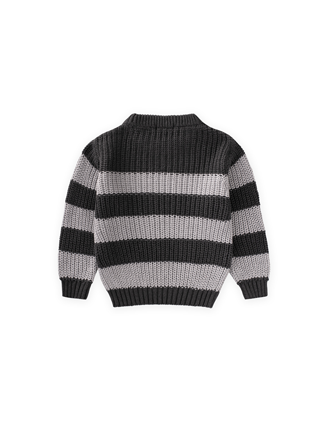 Selanik Çizgili Triko Kazak 2-8 Yaş Antrasit-1