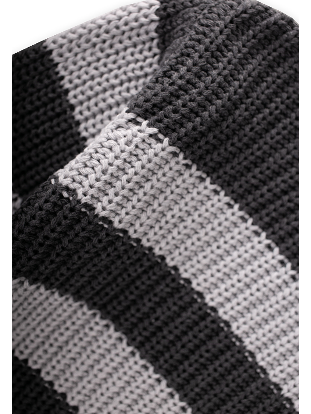 Selanik Çizgili Triko Kazak 2-8 Yaş Antrasit-2