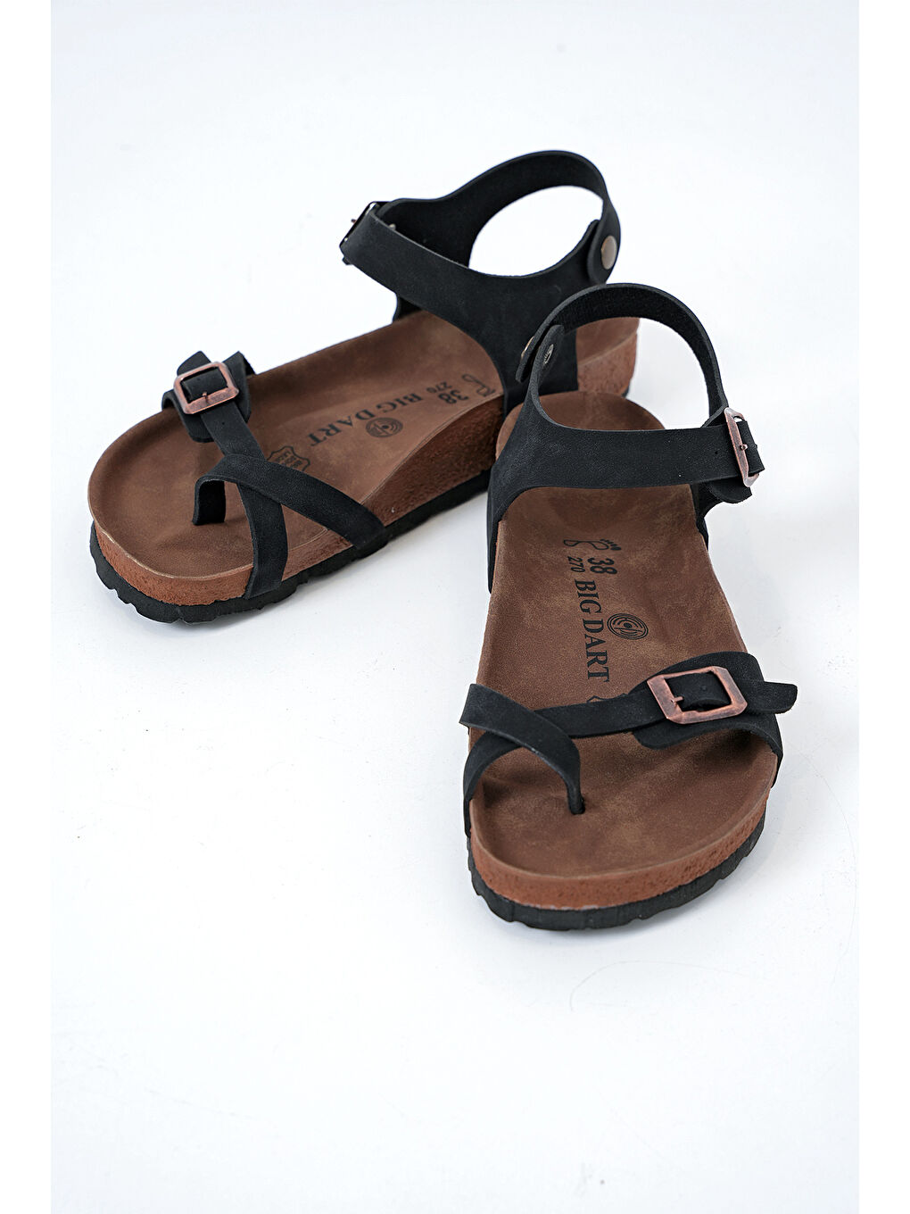 Kadın Ortopedik Sandalet 010186 - Siyah-1