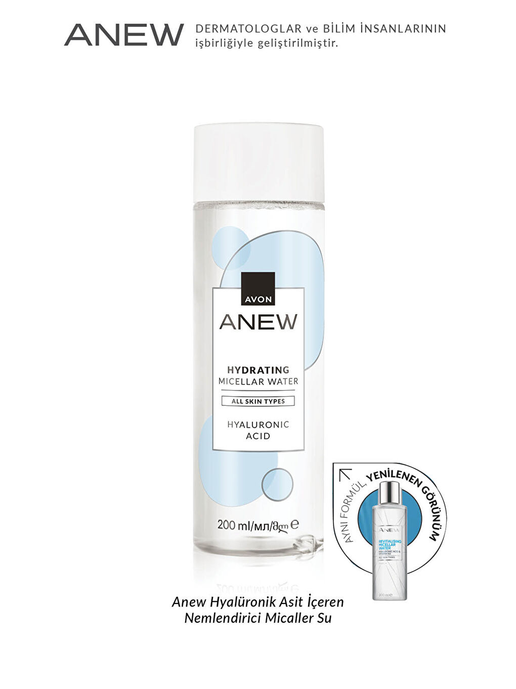 AVON Renksiz Anew Hydrating Micellar Nemlendirici Temizleme Suyu 200 Ml. - 1