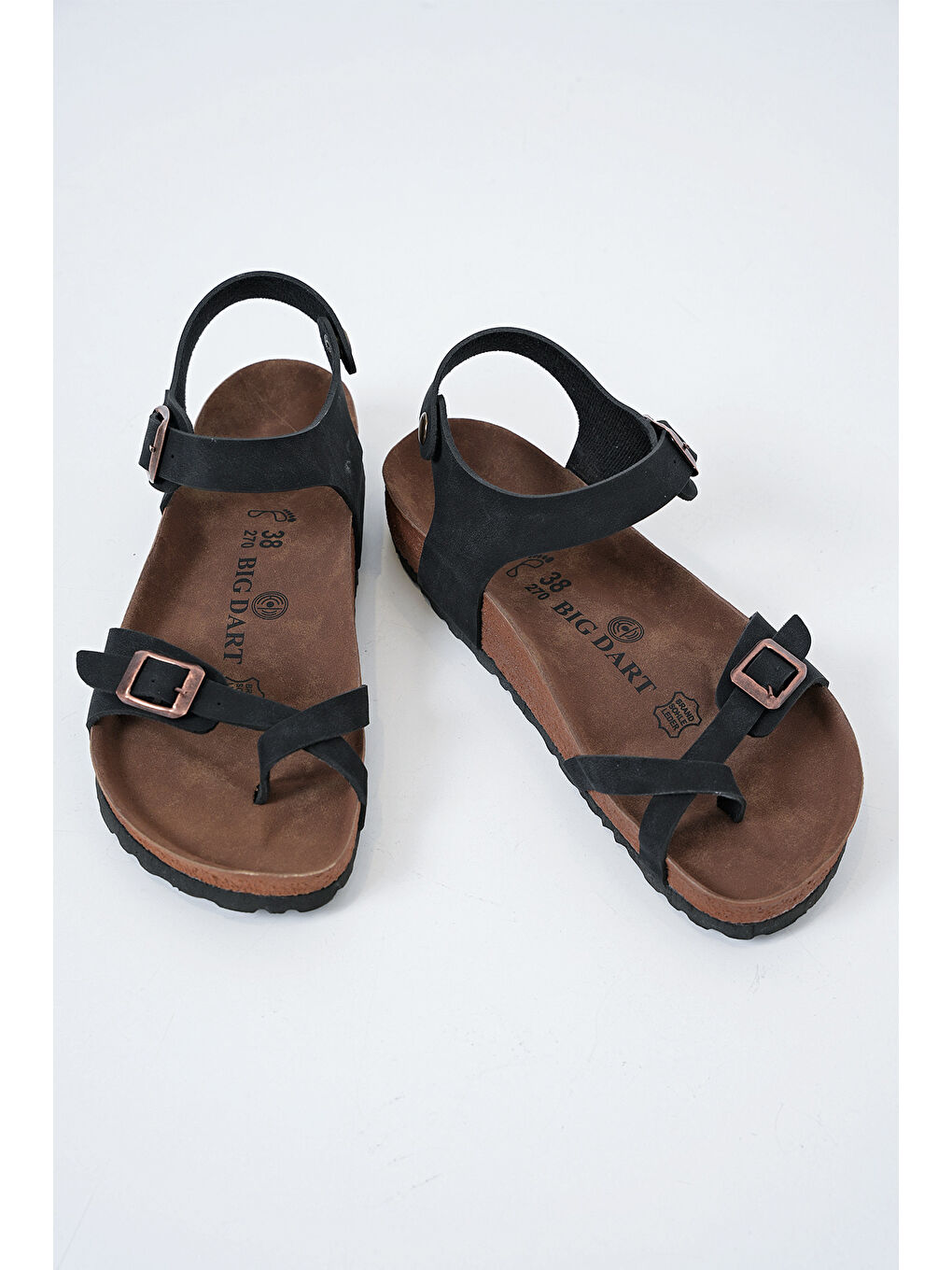 Kadın Ortopedik Sandalet 010186 - Siyah-2