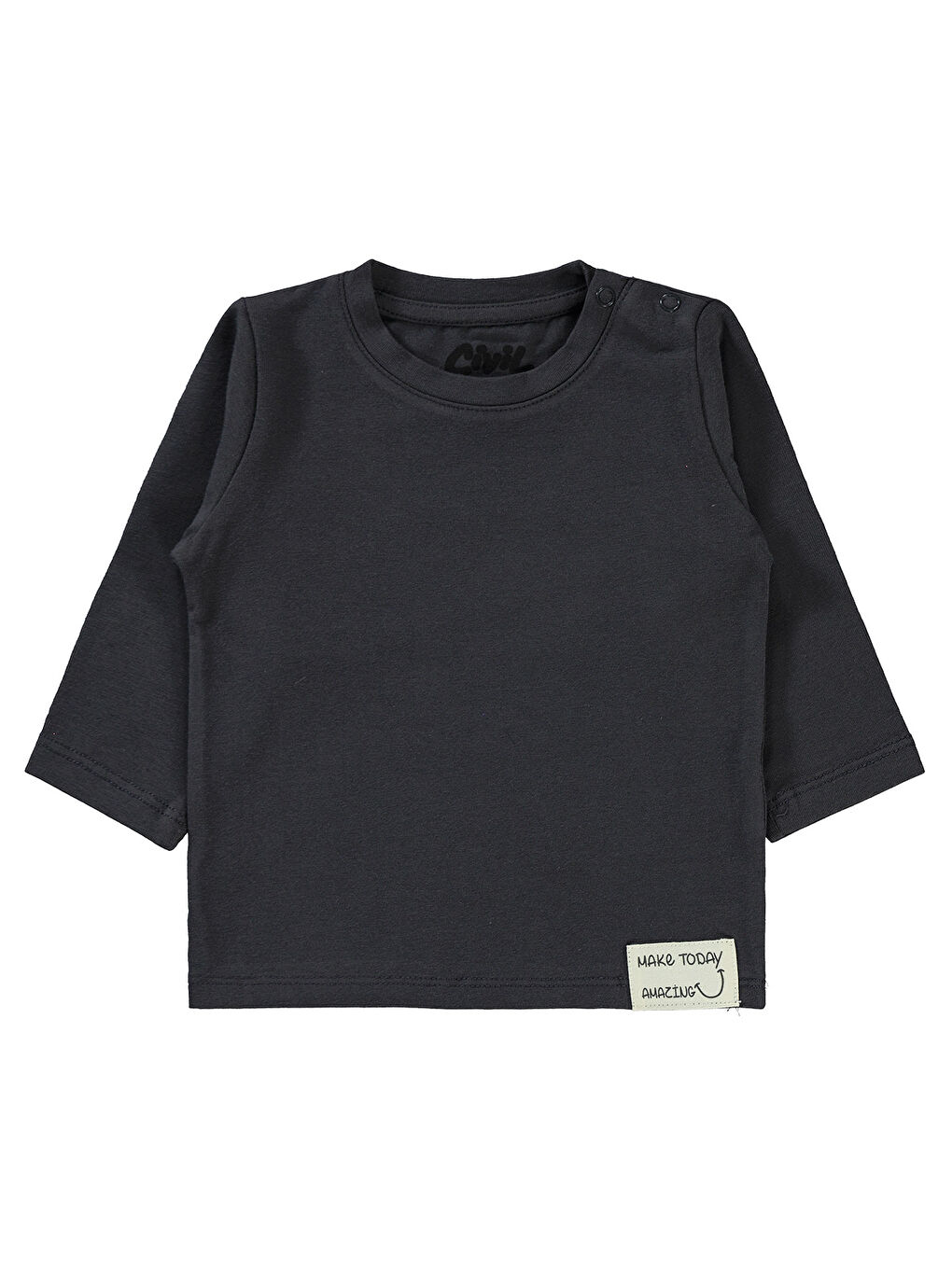 Civil Füme Kız  Bebek Sweatshirt 6-18 Ay Füme