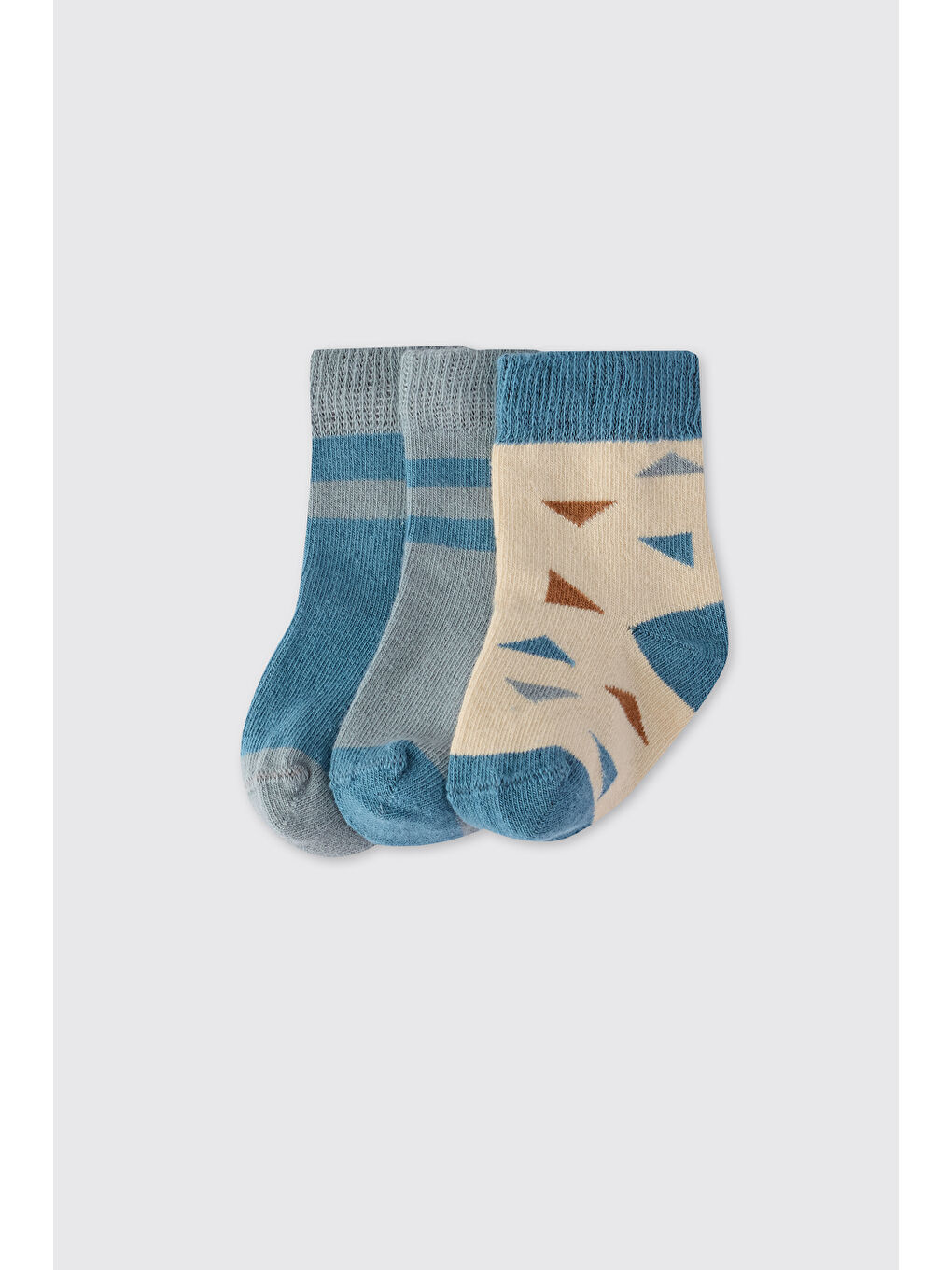 Karışık Erkek Bebek 3'lü Soket Çorap-1