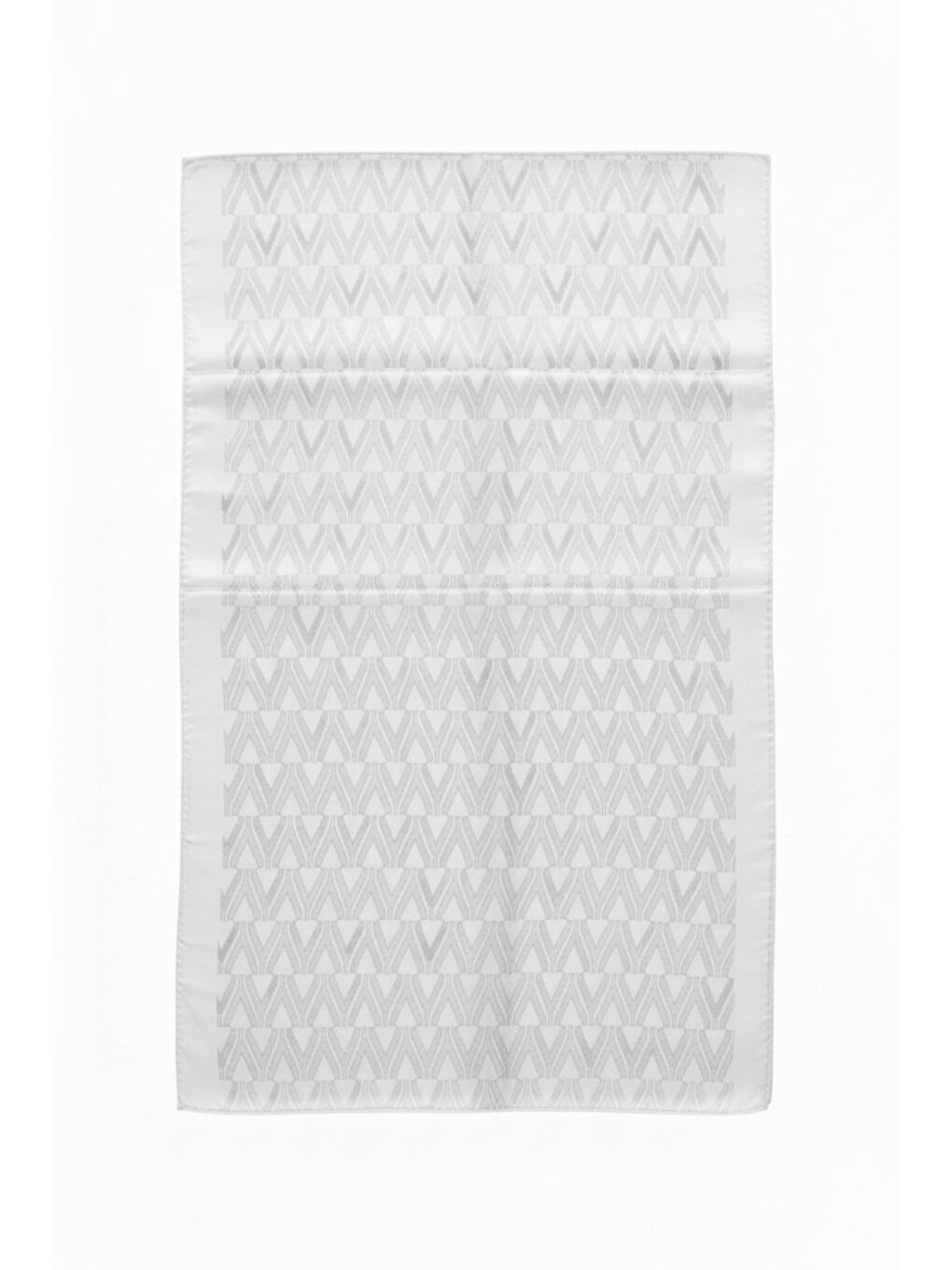 & YAQAFiligran Desenli Jakarlı Beyaz Şal-2