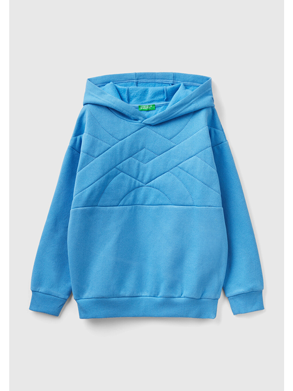 Erkek Çocuk Mavi Logo işlemeli Sweatshirt