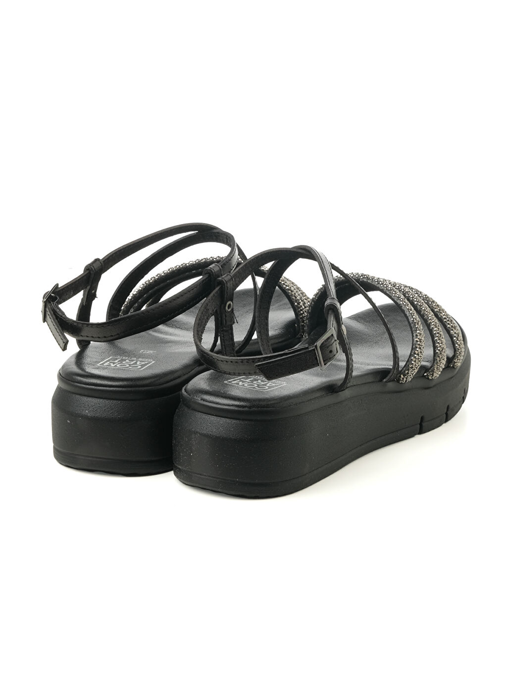 Siyah Kadın Sandalet 8H5193PM VITELLO PELLE B2 Nero-3