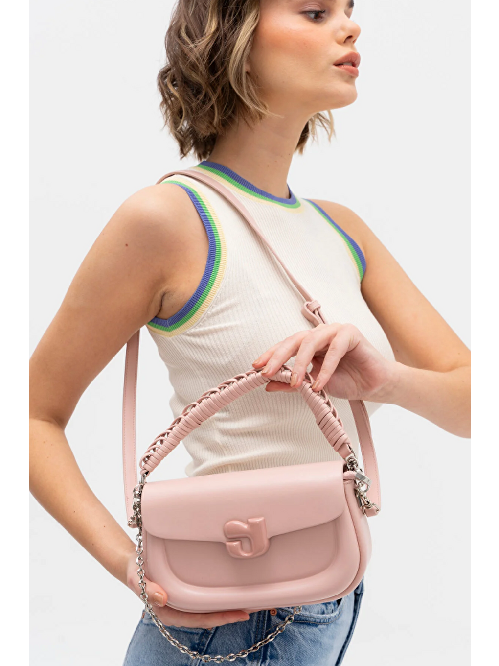 Pembe Kadın El Ve Çapraz Askılı Çanta BYN1009-1