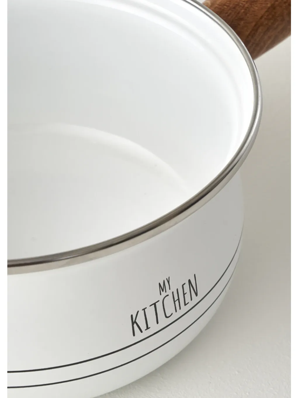 My Kitchen Emaye Sos Tenceresi Beyaz (1,6 lt)-1