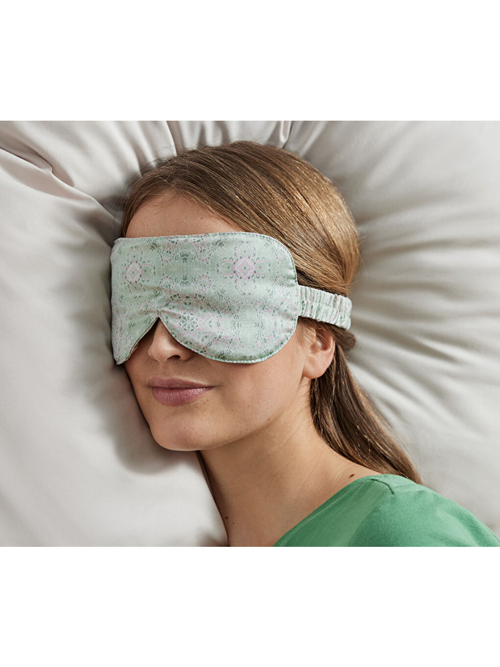 Kadın Yeşil Uyku Maskesi-2