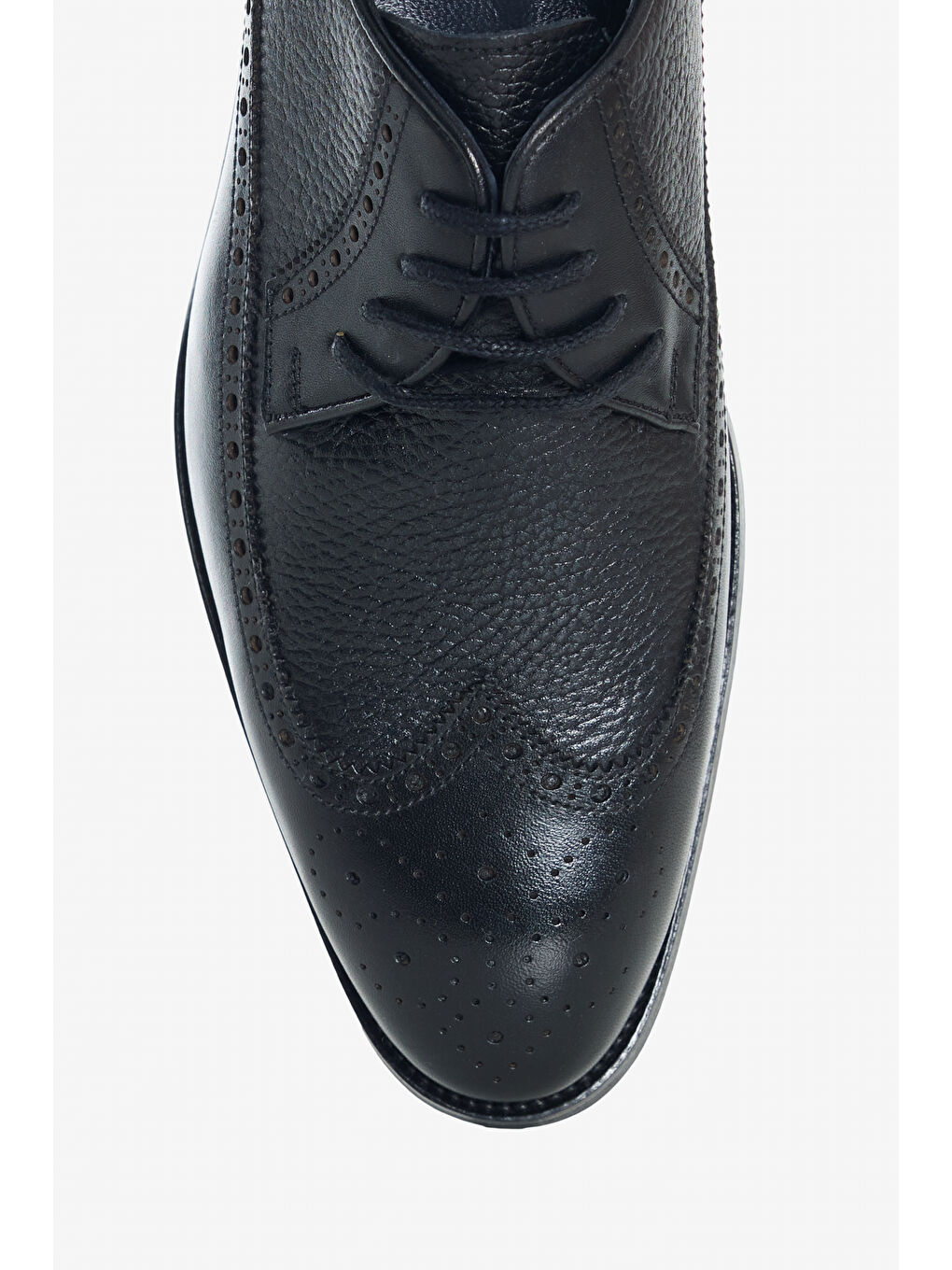 Erkek Siyah %100 Deri Düz Casual Ayakkabı-3