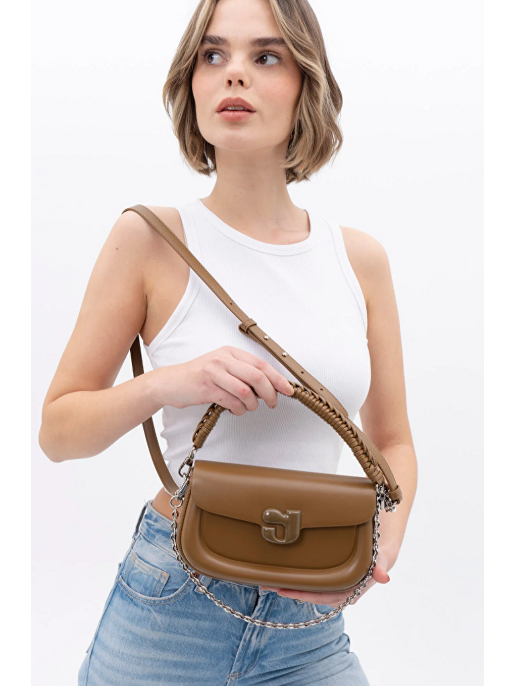 Kahverengi Kadın El Ve Çapraz Askılı Çanta BYN1009