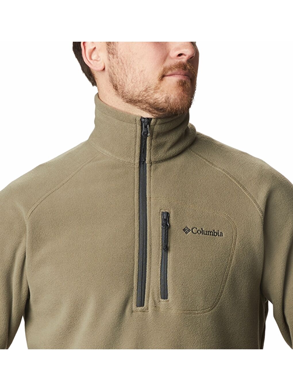 Columbia Bej Fast Trek III Half Zip Fleece Erkek Yarım Fermuarlı Polar Üst XM6410-398